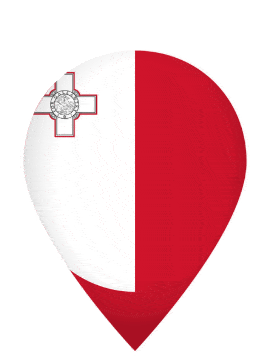 Malta Drop Pin Bounce animated flag GIF