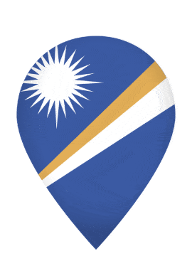 Marshall Islands Drop Pin Bounce animated flag GIF