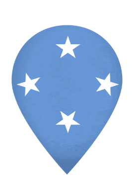 Micronesia Drop Pin Bounce animated flag GIF
