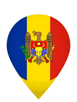Moldova Drop Pin Bounce animated flag GIF