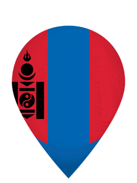 Mongolia Drop Pin Bounce animated flag GIF