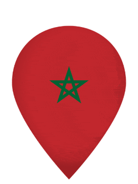 Morocco Drop Pin Bounce animated flag GIF