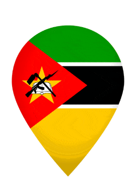 Mozambique Drop Pin Bounce animated flag GIF