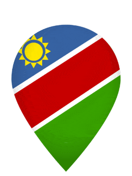 Namibia Drop Pin Bounce animated flag GIF