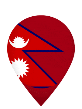 Nepal Drop Pin Bounce animated flag GIF
