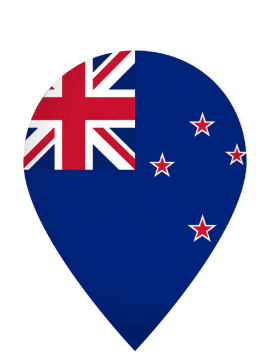 New Zealand Drop Pin Bounce animated flag GIF