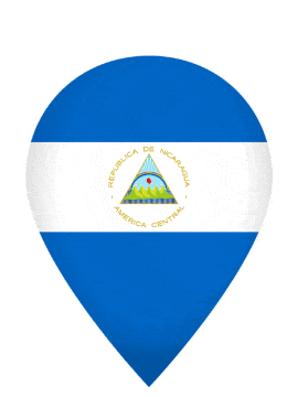Nicaragua Drop Pin Bounce animated flag GIF