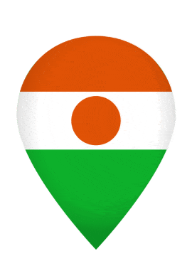 Niger Drop Pin Bounce animated flag GIF