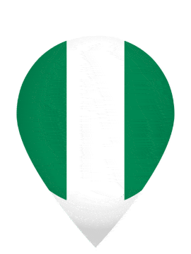 Nigeria Drop Pin Bounce animated flag GIF