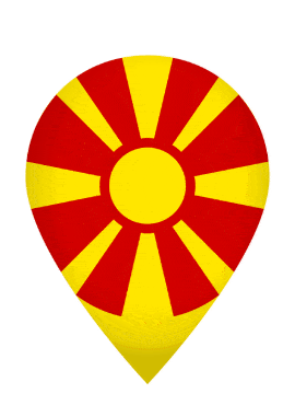 North Macedonia Drop Pin Bounce animated flag GIF