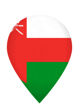 Oman Drop Pin Bounce animated flag GIF