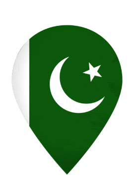 Pakistan Drop Pin Bounce animated flag GIF