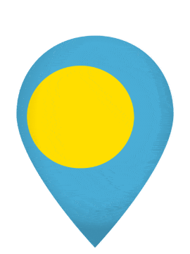 Palau Drop Pin Bounce animated flag GIF