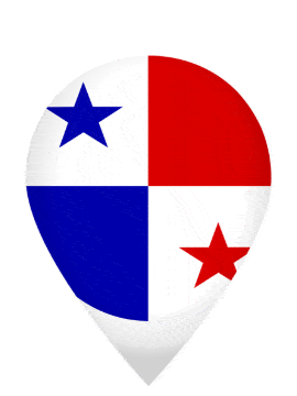 Panama Drop Pin Bounce animated flag GIF
