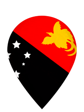 Papua New Guinea Drop Pin Bounce animated flag GIF