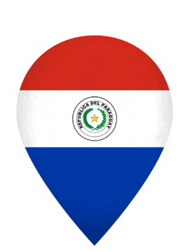 Paraguay Drop Pin Bounce animated flag GIF