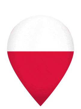 Poland Drop Pin Bounce animated flag GIF