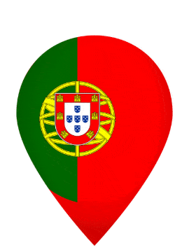 Portugal Drop Pin Bounce animated flag GIF