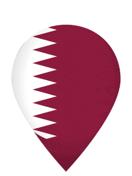 Qatar Drop Pin Bounce animated flag GIF