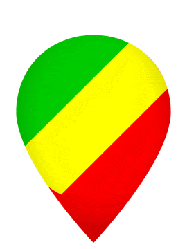 Republic Of The Congo Drop Pin Bounce animated flag GIF
