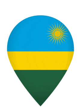 Rwanda Drop Pin Bounce animated flag GIF