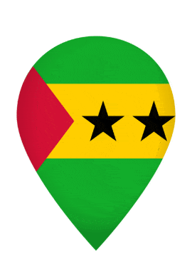 São Tomé and Príncipe Drop Pin Bounce animated flag GIF