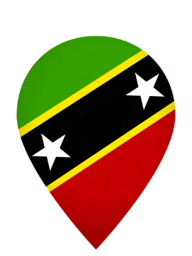Saint Kitts And Nevis Drop Pin Bounce animated flag GIF