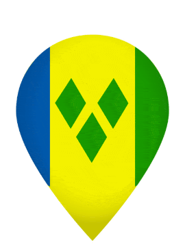 Saint Vincent And The Grenadines Drop Pin Bounce animated flag GIF