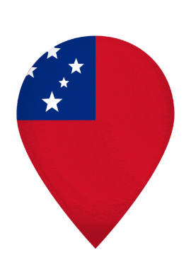 Samoa Drop Pin Bounce animated flag GIF