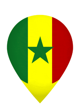 Senegal Drop Pin Bounce animated flag GIF