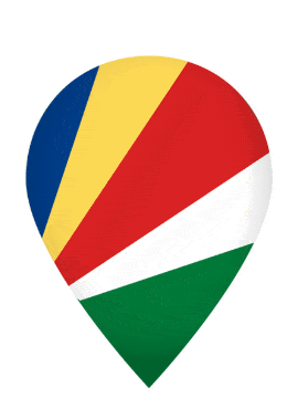 Seychelles Drop Pin Bounce animated flag GIF