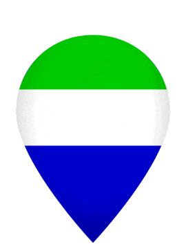 Sierra Leone Drop Pin Bounce animated flag GIF