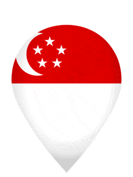 Singapore Drop Pin Bounce animated flag GIF