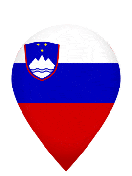 Slovenia Drop Pin Bounce animated flag GIF