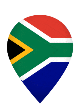 South Africa Drop Pin Bounce animated flag GIF