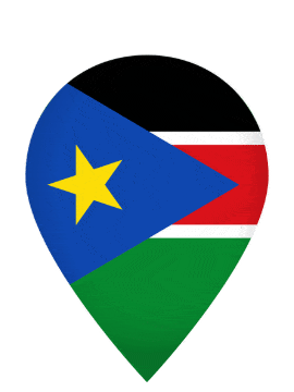 South Sudan Drop Pin Bounce animated flag GIF