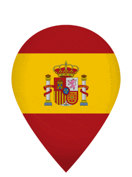 Spain Drop Pin Bounce animated flag GIF