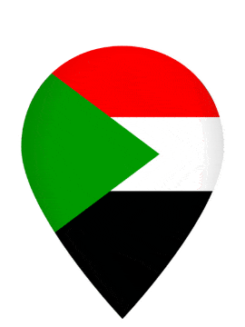 Sudan Drop Pin Bounce animated flag GIF