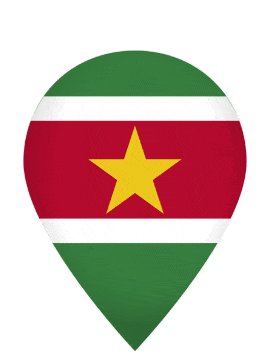 Suriname Drop Pin Bounce animated flag GIF