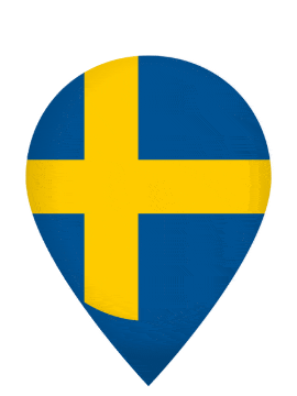 Sweden Drop Pin Bounce animated flag GIF