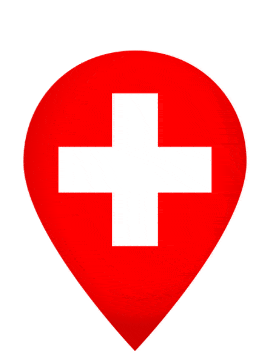 Switzerland Drop Pin Bounce animated flag GIF