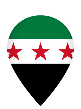 Syria Drop Pin Bounce animated flag GIF