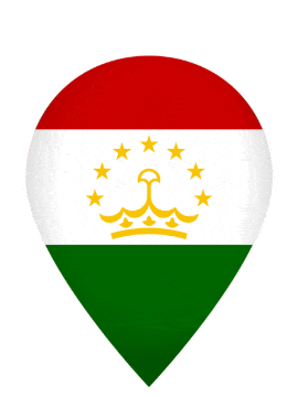 Tajikistan Drop Pin Bounce animated flag GIF