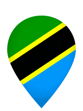 Tanzania Drop Pin Bounce animated flag GIF