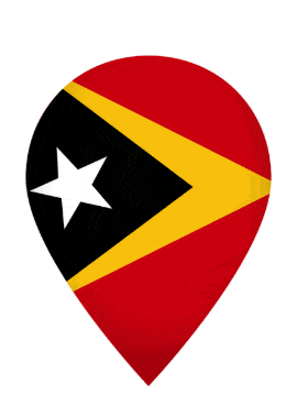 Timor Leste Drop Pin Bounce animated flag GIF