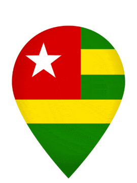 Togo Drop Pin Bounce animated flag GIF