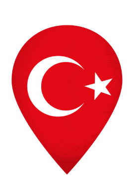 Turkey Drop Pin Bounce animated flag GIF
