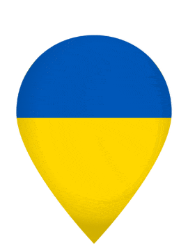 Ukraine Drop Pin Bounce animated flag GIF