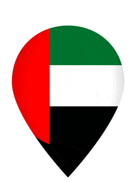 United Arab Emirates Drop Pin Bounce animated flag GIF