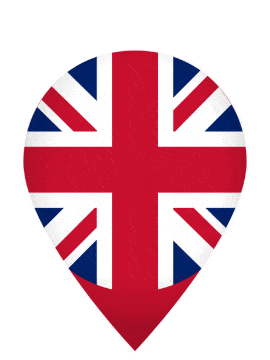 United Kingdom Drop Pin Bounce animated flag GIF